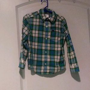 Plaid button up dress shirt